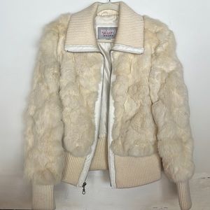Vintage Wilson’s Leather Fur Jacket, Cream, M